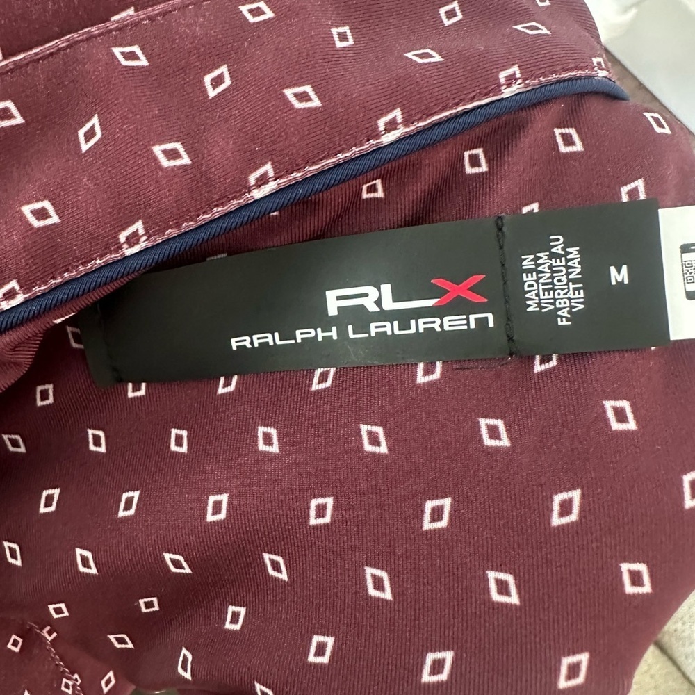 RLX Golf Maroon Polo w Diamonds - Size M - Picture 7 of 7